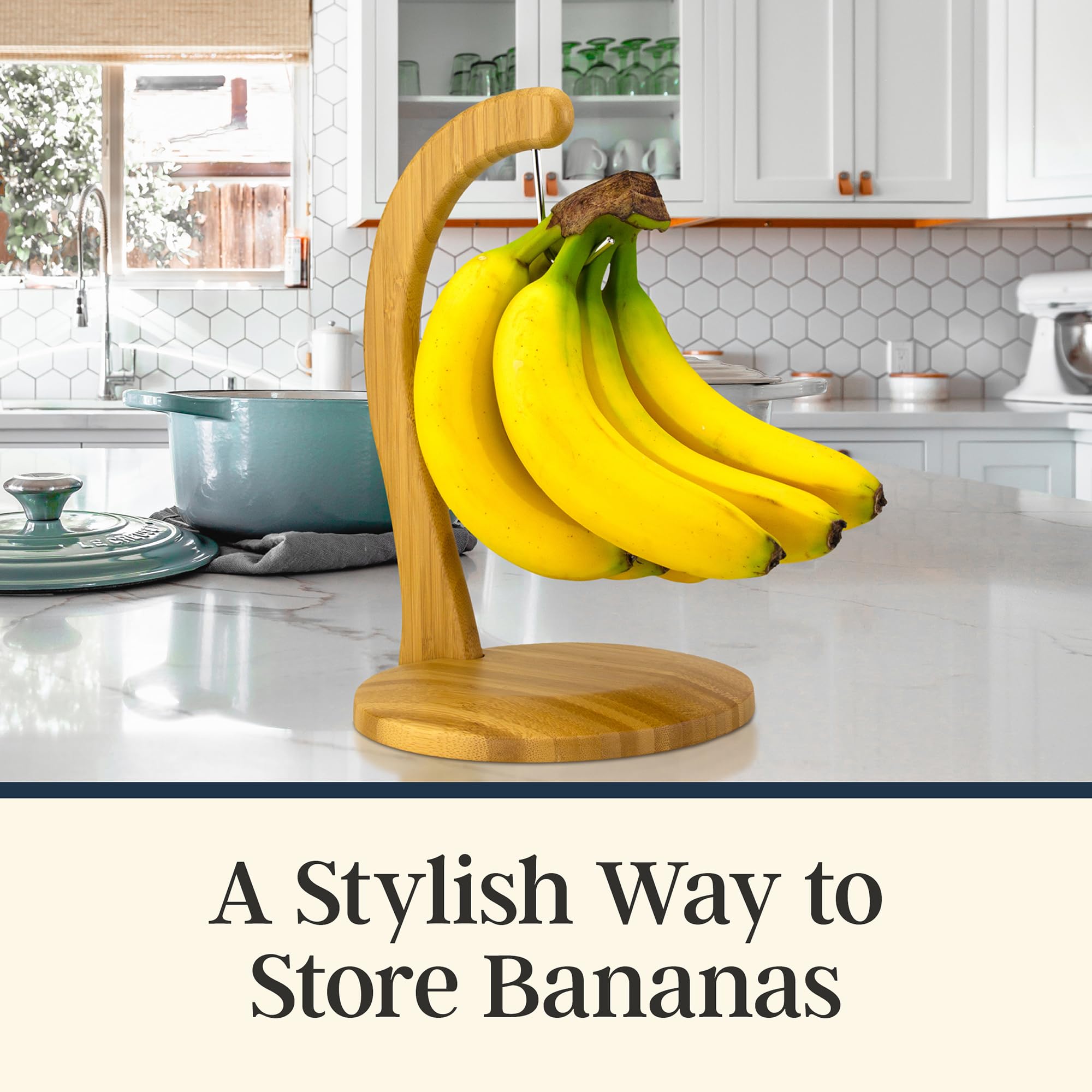 Amazon.com: Totally Bamboo Banana Holder – Wooden Banana Stand and